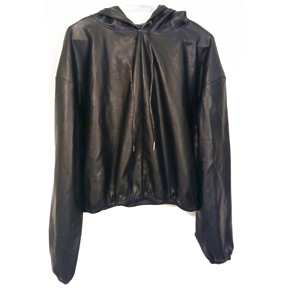 FABLETICS Vegan Leather Hoodie L - Picture 4 of 7